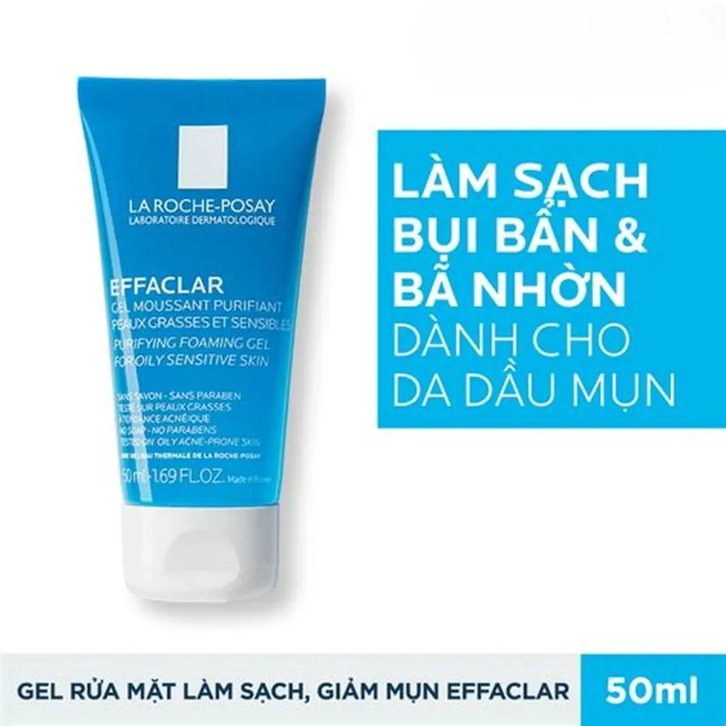 Sữa Rửa Mặt LA ROCHE-POSAY Effaclar Purifying Foaming Giúp Làm Sạch Sâu Cho Da Dầu Mụn 50ml