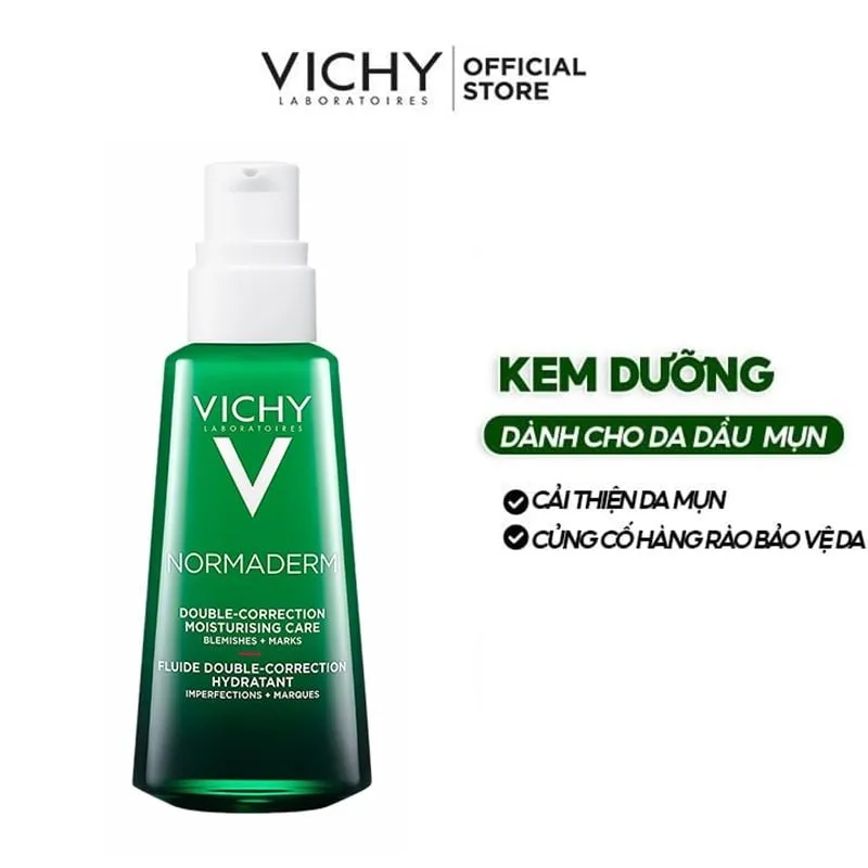 Kem Dưỡng VICHY Normaderm Phytosolution Double Correction Daily Care Cho Da Mụn 50ml