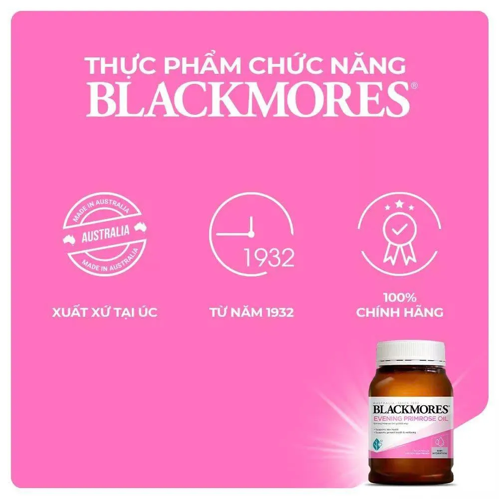 Tinh Dầu Hoa Anh Thảo BLACKMORES EVENING PRIMROSE OIL - 190 viên)
