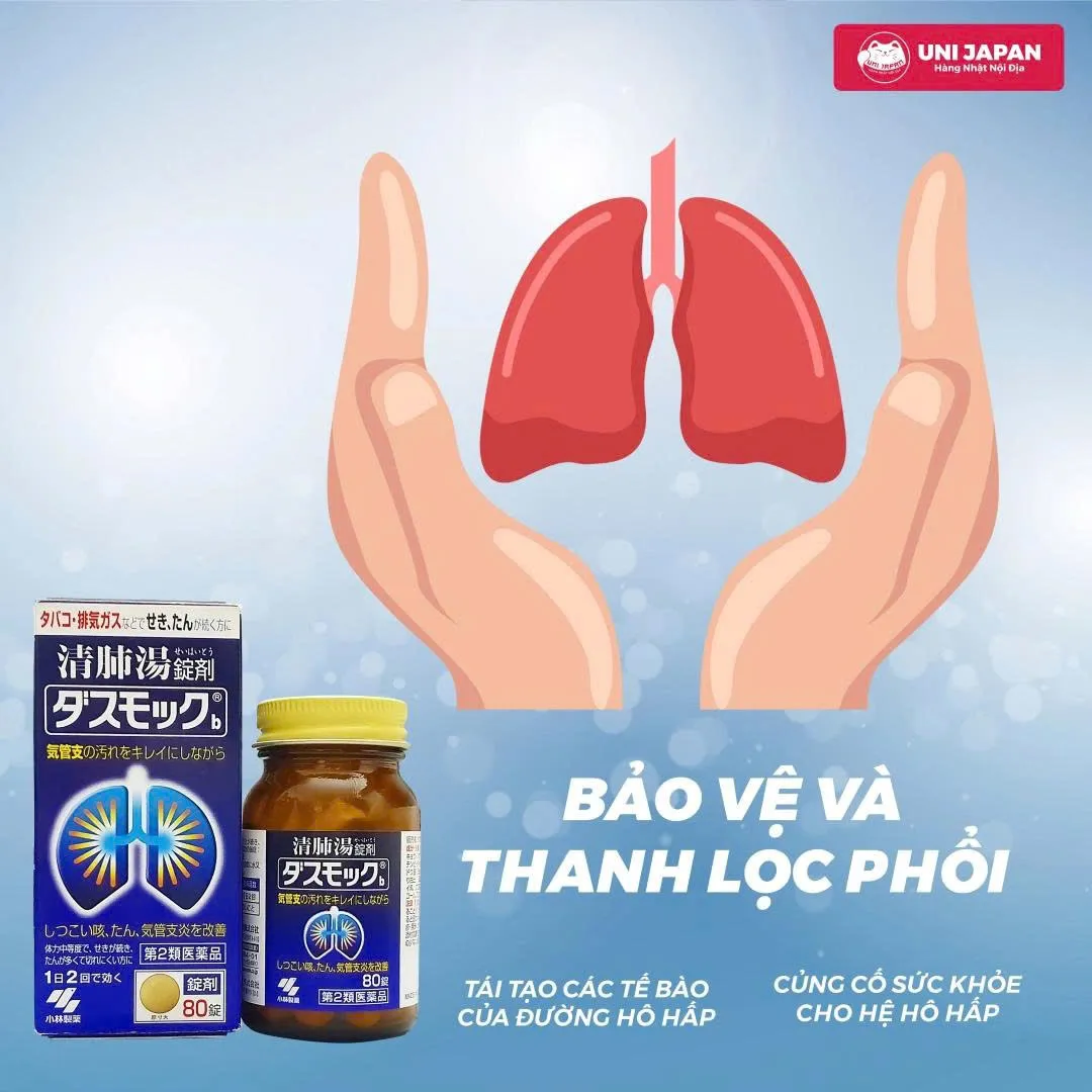 Viên uống bổ phổi Kobayashi 80 viên Nhật Bản